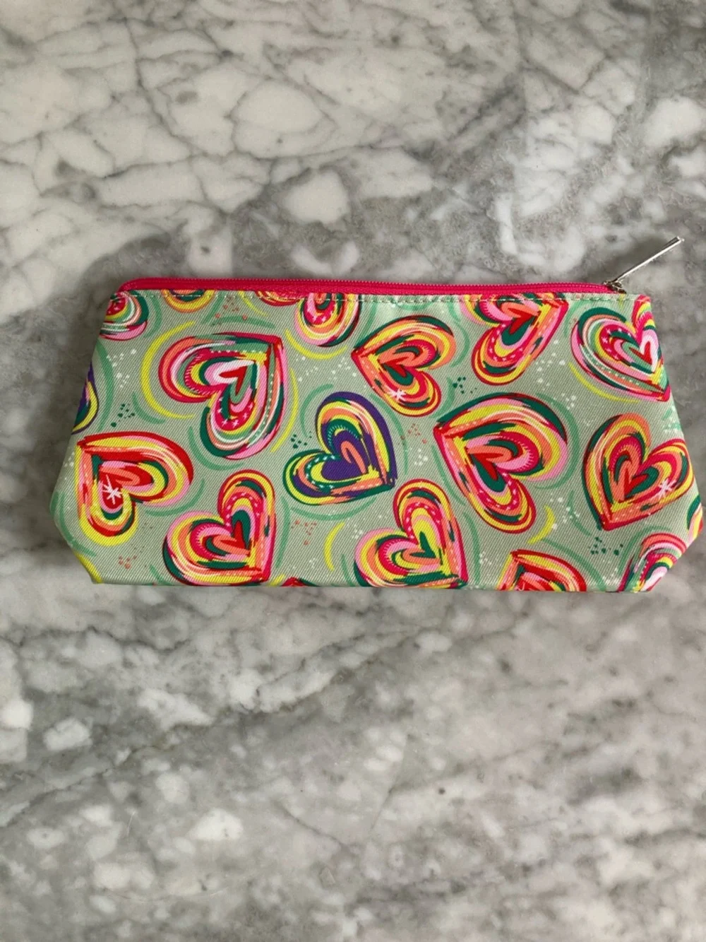 Clinique Heart Print Cosmetic Pouch